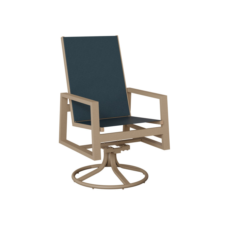 Chaise berçante berçante en aluminium et chêne, Marine, Aluminium, chêne, veine de bois