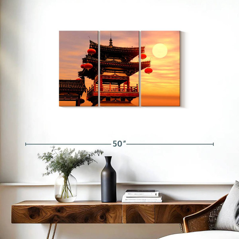 Adella Chinese Temple, 20" H x 33" W