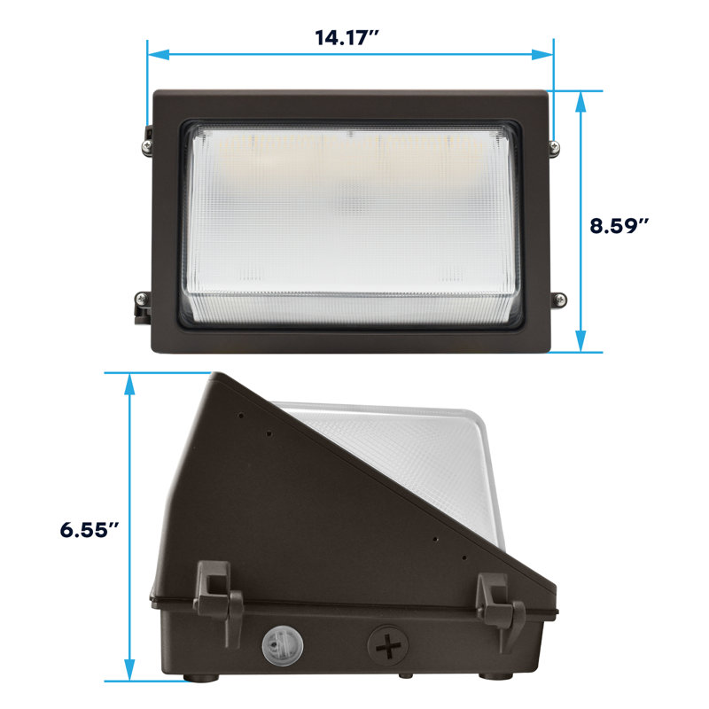 Luminaire à DEL DEL LUXRITE, 30/45 / 60W, 3CCT, 4680/6885 / 9000LM, Photocellule Dusk to Dawn, IP65 imperméable, à intensité variable, homologué UL et DLC Premium, paquet de 2