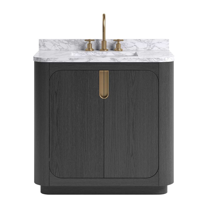 Corbin 36" Freestanding Single Bathroom Vanity with Carrara Marble Top