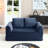 63" Corduroy Upholstered Sleeper Sofa, Convertible Compression Couch Bed With 2 Pillows - No Assembly Required-123034476-128842264