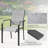 9 Piece Patio Dining Set, Outdoor Dining Table And Chairs Set For 8, 8 PVC-coated polyester Chairs, 1 Iron Rectangular Table With Adjustable Umbrella Hole, Patio Furniture Set For Deck, Backyard, Lawn, Poolside, Brown/gray/blue-110189128
