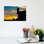 Silhouette des murs du fort El Morro au coucher du soleil, vieux San Juan, Porto Rico par George Oze - Giclée sur toile tendue avec châssis