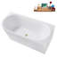 Baignoire autoportante de 63 po avec drain interne Streamline-101413061
