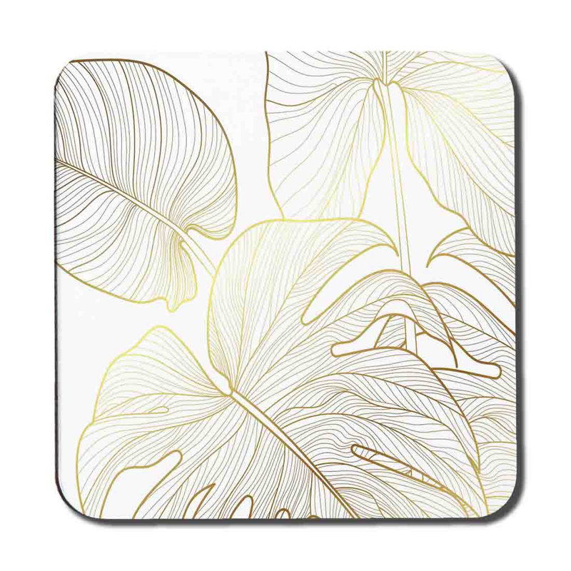Moena Polyester Coated Hardwood Rectangle Placemat, Coaster