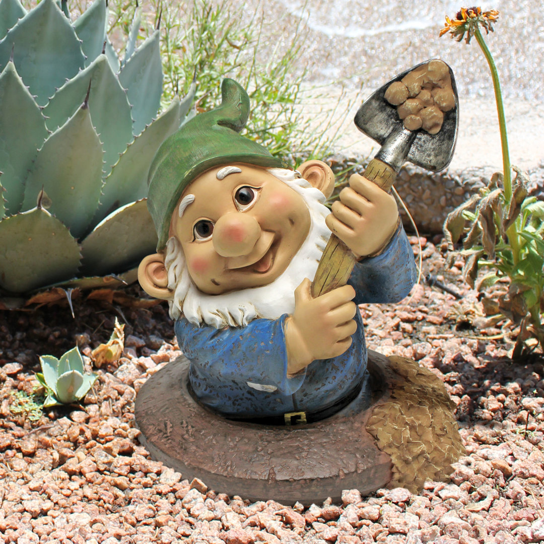 Shoveling Sam, the Garden Gnome Statue Design Toscano