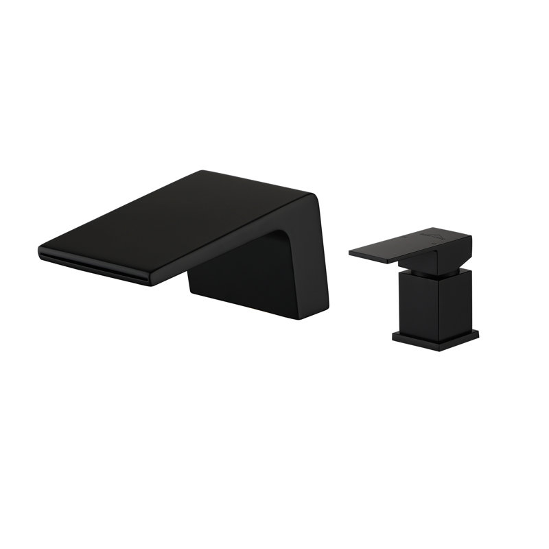 8 po Robinet pour salle de bain à poignée simple, Noir