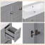 Ensemble de meuble-lavabo simple 36 po avec plateau en céramique Oketa-1344101109