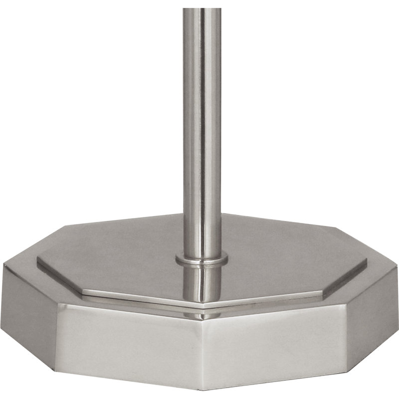 Kate Table Lamp, Polished Nickel, Ascot White