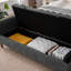 Bancs de rangement, banc moderne en tissu clouté de 65,6 pouces pour la maison de chambre à coucher-606556918
