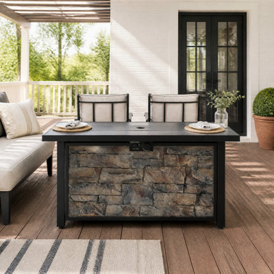 Foyer de table d'extérieur au propane avec couvercle ire Pit