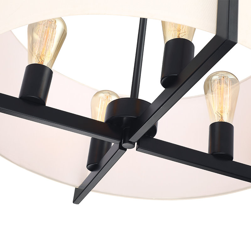 Gaspara 4 - Light Dimmable Drum Chandelier