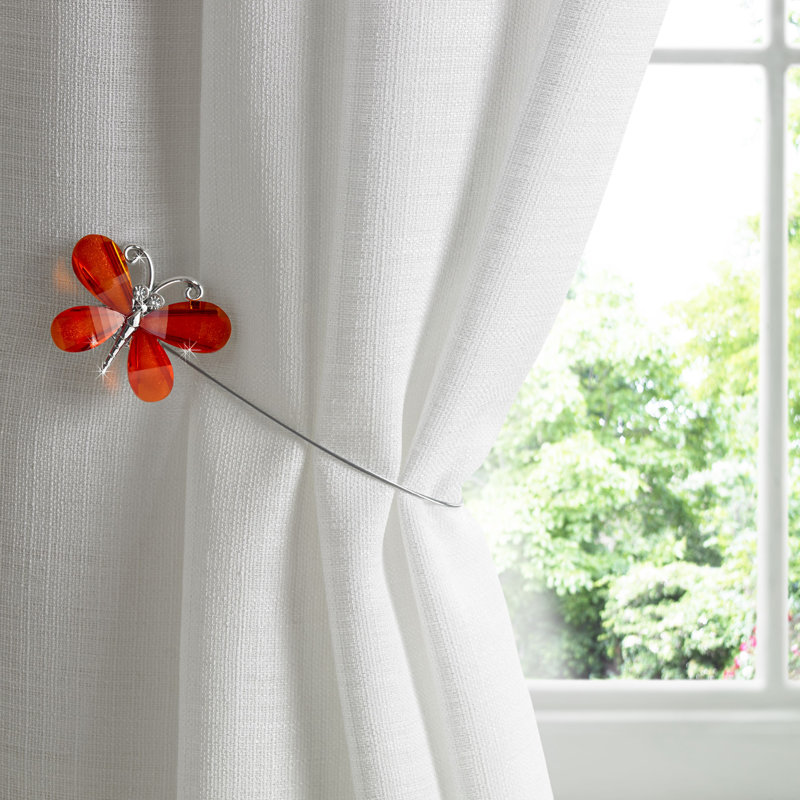 Avtepe Magnetic Butterfly Curtain Holdback/Tieback, Orange