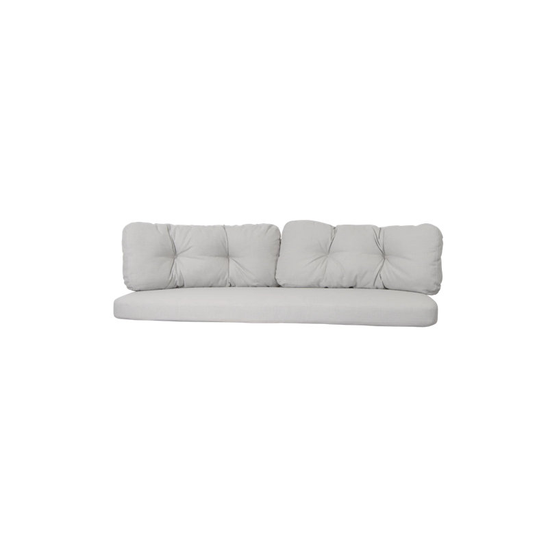 Ocean Large 3-Seater Sofa Cushion Set, White Gray Polypropylene/Olefin