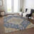 Machine Washable Indoor/Outdoor Cicel ACN1151 Navy Rug-100249349