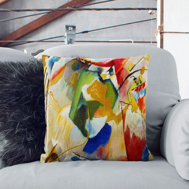 Square Throw Cushion, Black, 55cm H x 55cm W x 20cm D