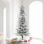 Utica Flocked Fir Slim Artificial Christmas Tree-2098960780