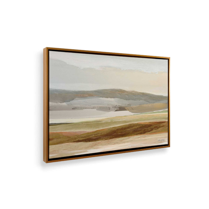 «Rolling Hills» par Amber Sterling, reproduction d'art, L 32 po x H 24 po, Doré, Toile avec cadre