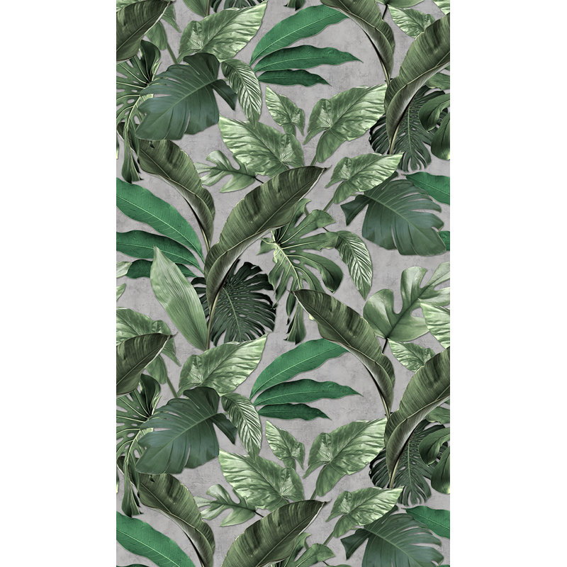 Aaronn Texture 3-panel Wall Mural 3 x (2.7m x 0.53m), Green/Dark Grey