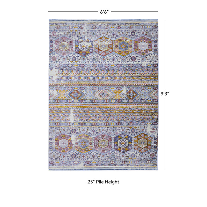 Rectangle Dwayne Rectangle 6'6" X 9'3" Area Rug