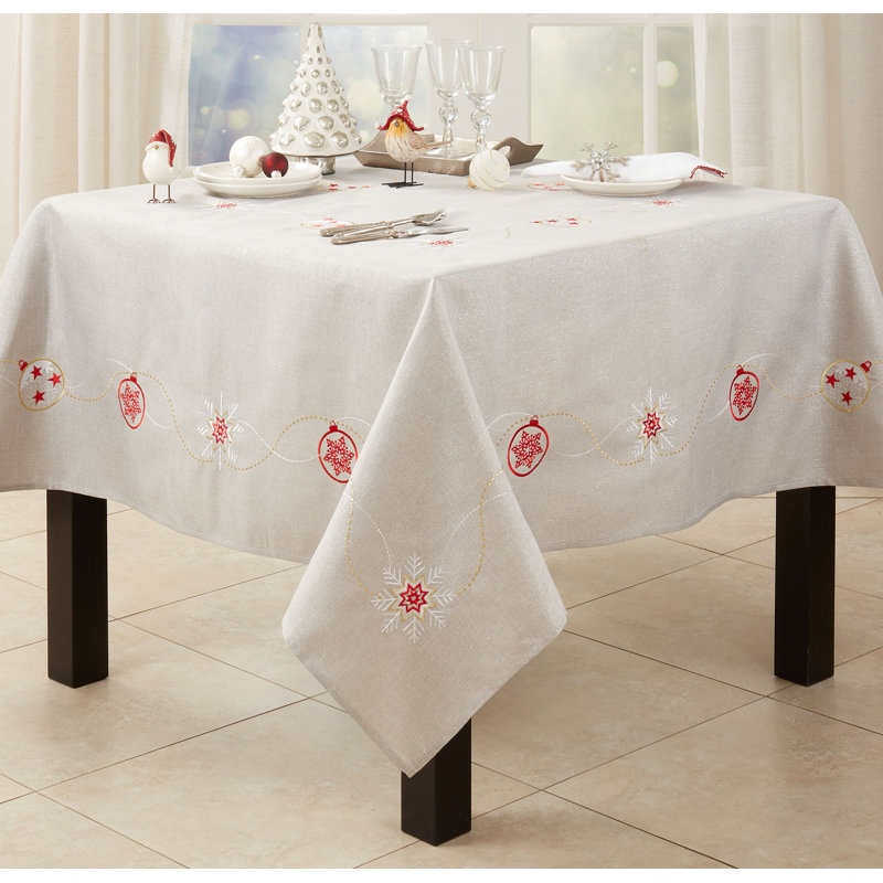 Square_Ornaments Design Embroidered Tablecloth