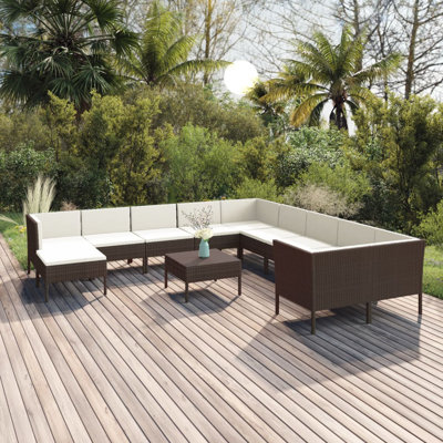 Ensemble de conversation modulaire avec coussins 6 pièces Lawenda