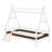 Solid Wood Twin Platform Bed Frame with Stairs - Low Profile Twin Bed, Childlike Fun Design for Kids, White Finish-647074639-647074636