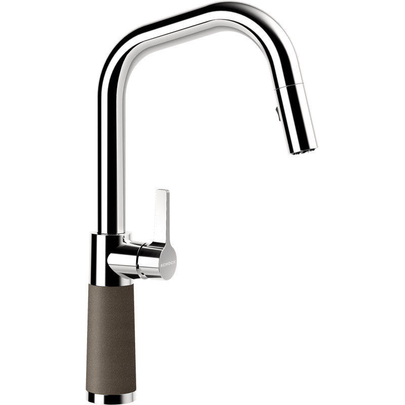 High Pressure Cristadur Pull Out Single Lever Monobloc Tap, Bronze