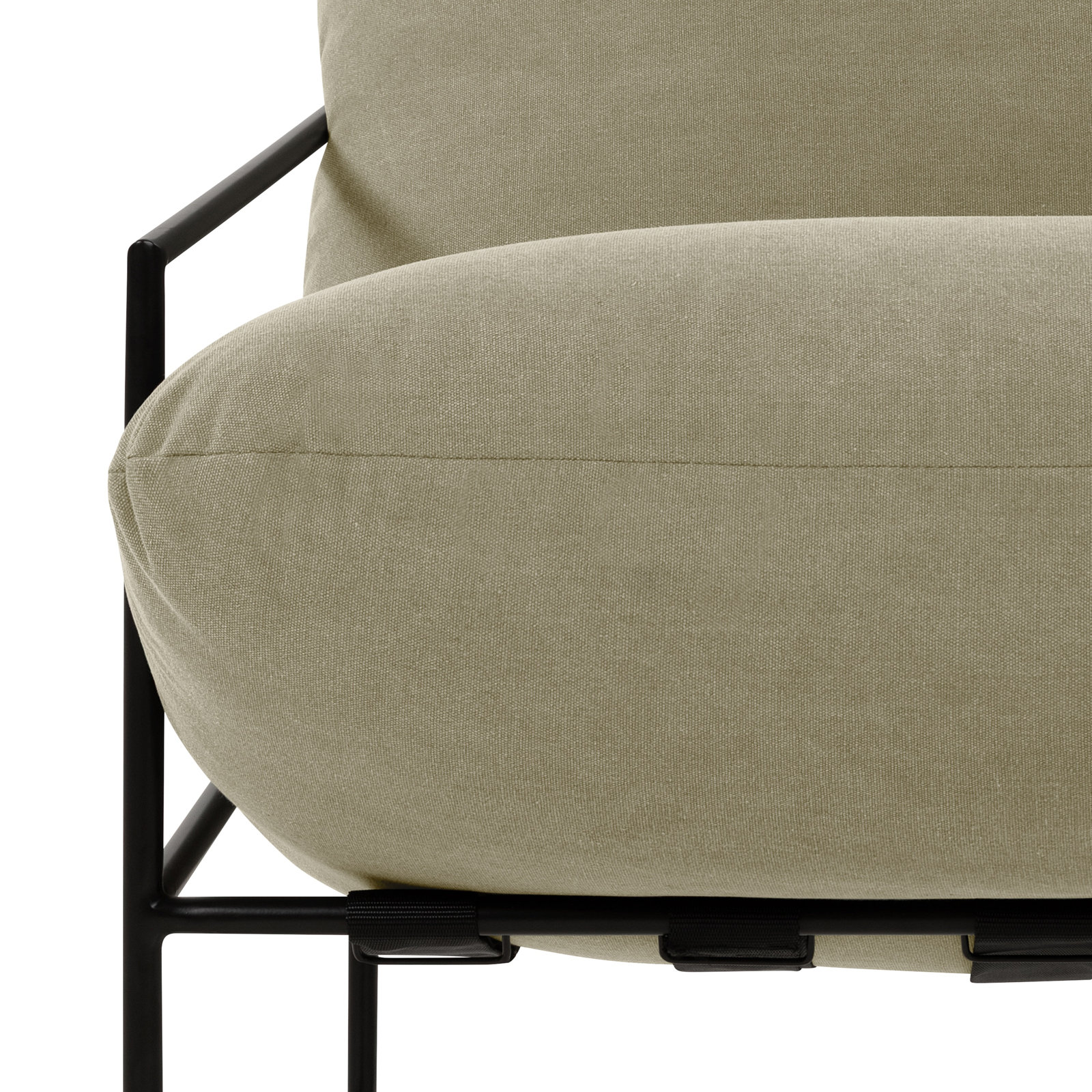 Danita Upholstered Armchair, Washed Green Performance Canvas