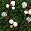 Couronne de Noël en sapin Nordmann pré-illuminée de 50 cm (20 pouces)