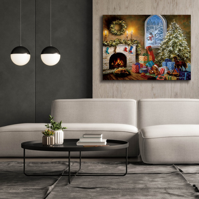  «Not A Creature Was Stirring» par Nicky Boehme, art mural sur toile, 54 po x 40 po, H 40 po x l 54 po