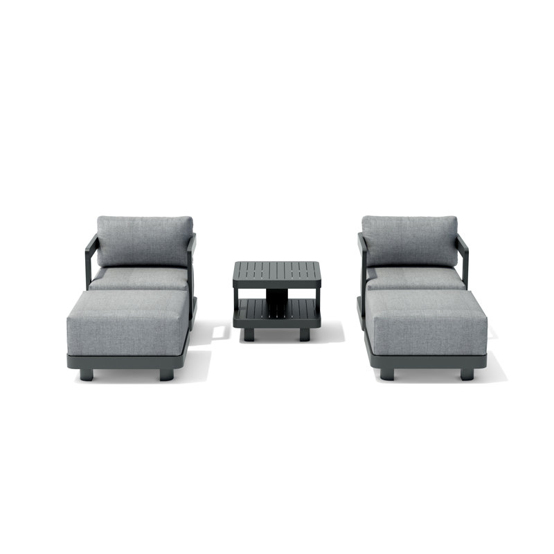 Granada Outdoor 5 - Piece Conversation Set, Cast Slate