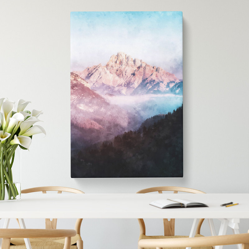 Fog Over Misurina Mountain In Italy - Wrapped Canvas, 50cm H x 35cm W x 3cm D