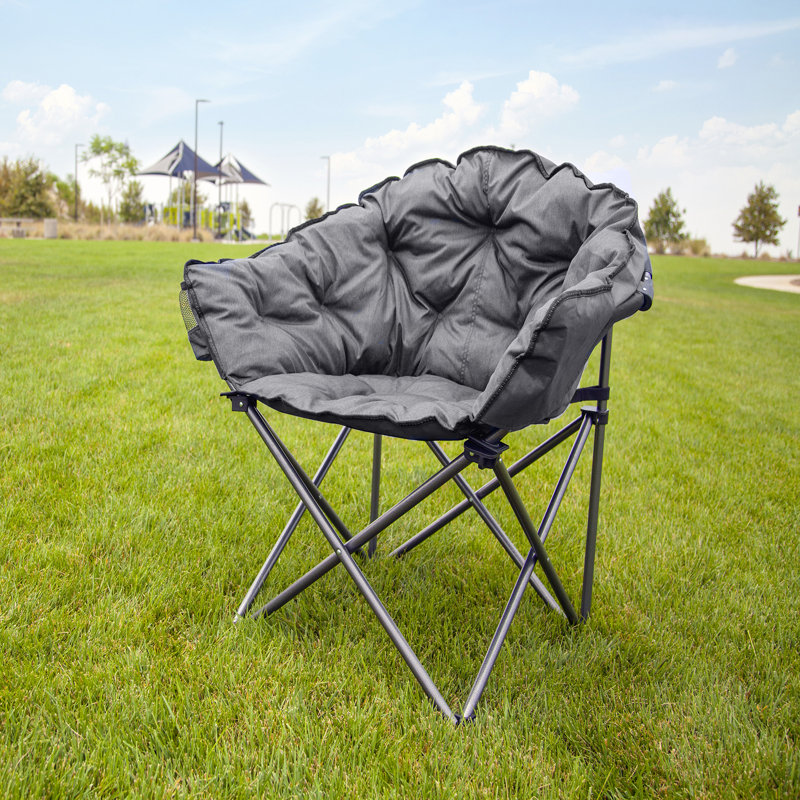 Chaise de terrasse avec coussins Ravenwood, Gris