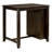 3-Piece Pack Counter Height Set Table W Display Shelf USB Ports And 2X Counter Height Chairs Fabric Upholstered Dining Furniture
