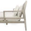 Lit de jour double pour l'extérieur, structure en bois d'acacia avec 4 coussins et 4 coussins, dossier ergonomique, capacité de 800 lb, gris-1139242909