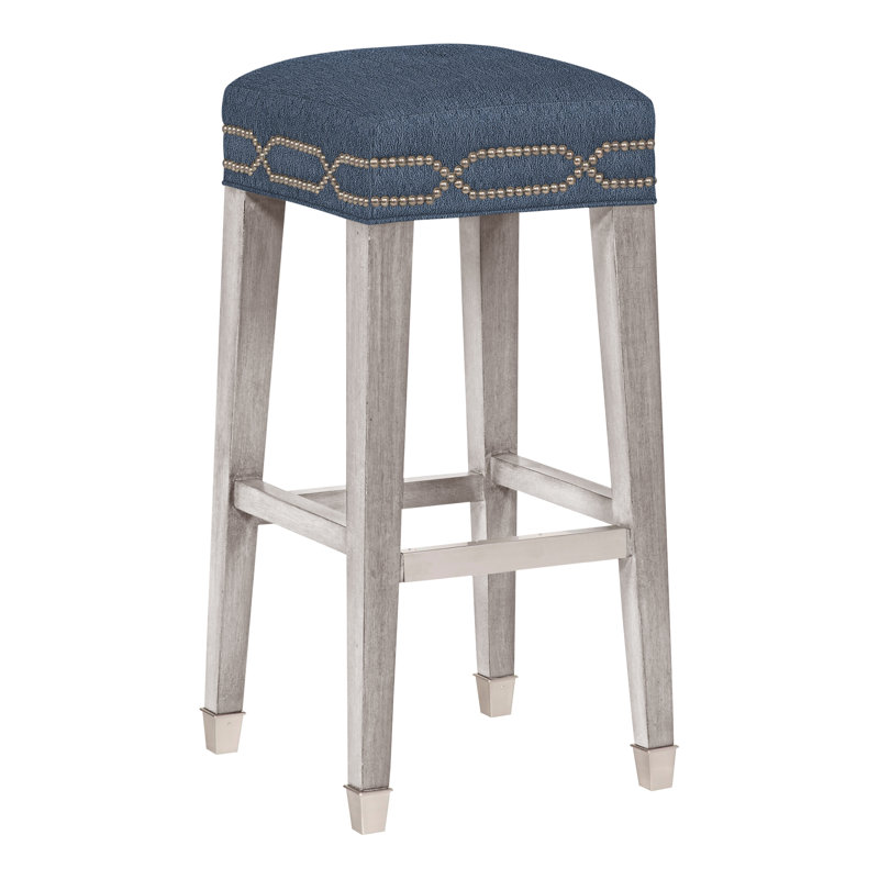Tabouret de bar 16 po Simple Solutions, Bleu Navada, Gris colombe