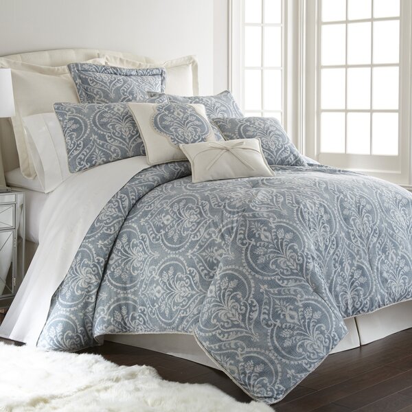 Canora Grey Secrist Traditional Cotton Damask Comforter Set & Reviews ...