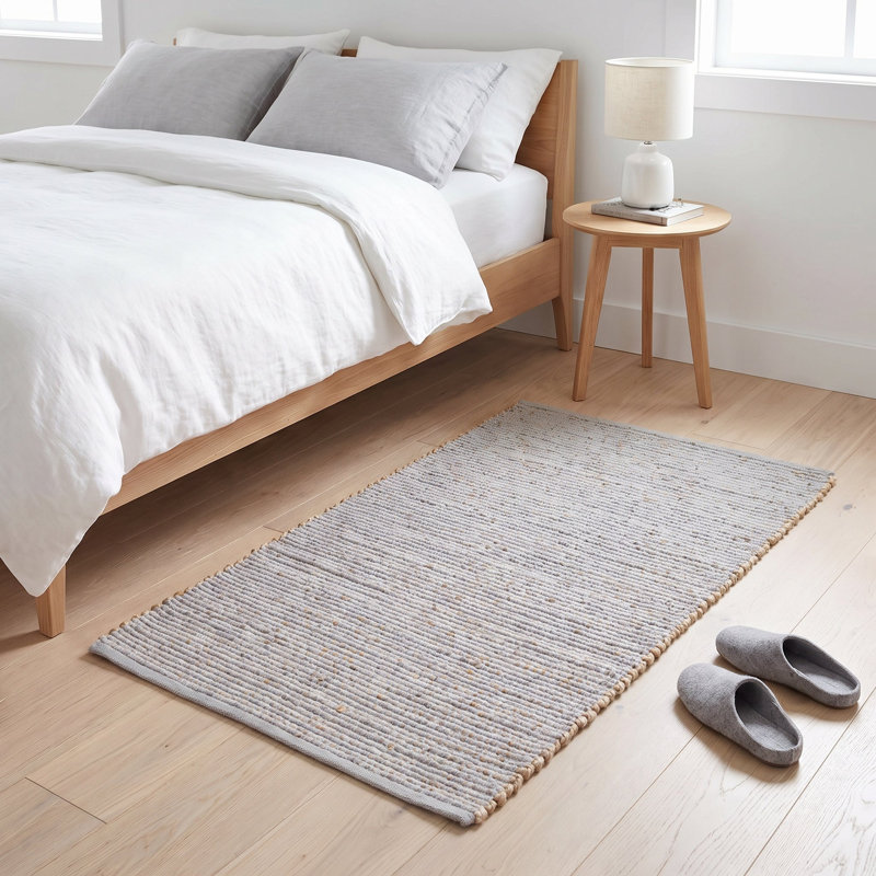 Colston Jute and Cotton Braided Farmhouse Rug, Rectangle 2' x 3'