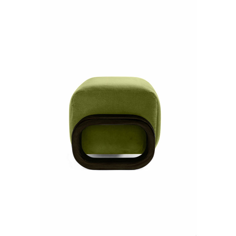Cayenne Ottoman, Avocado Velvet