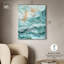 Art abstrait bleu sarcelle -681587525-681587528