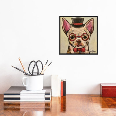 " Chihuahua With Glasses " by Hippie Hound Studios