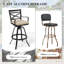 Tabouret de bar pivotant en aluminium 30 po avec coussin Sunbrella Guislaine-1650726897