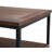 Skyler 48"W Solid Mango Wood and Metal Industrial Coffee Table with Open Shelf and Black Frame