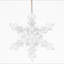 Cintre de 6,3 x 1,8 x 6,7 po en forme de flocon de neige, boules de Noël suspendues décoratives pour décorations de fêtes, ensemble de 6