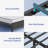 Bed Frame with Storage Headboard, Metal Platform Bed Frame with RGB Lights & Outlets-1361641478