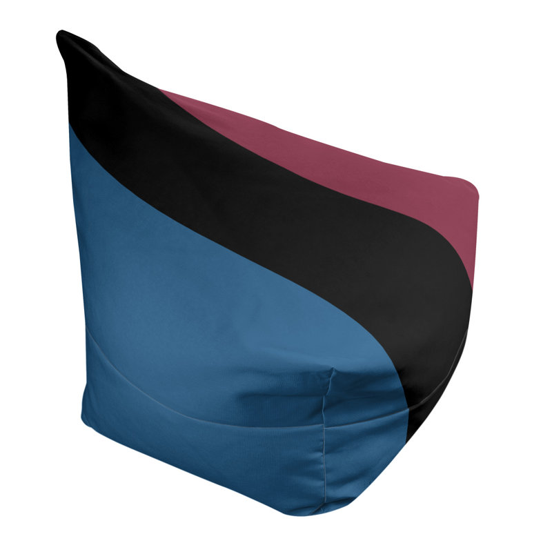 Sac de pois classique, H 42 po x l 38 po x P 31 po, Bleu bébé / noir / bourgogne