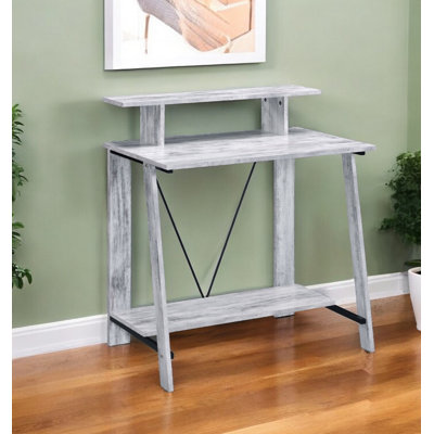 Writing Desk With Upper Shelf