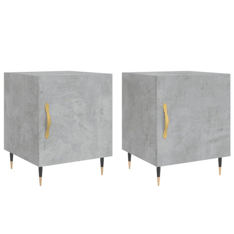 Mehrtens Bedside Table, Concrete Grey