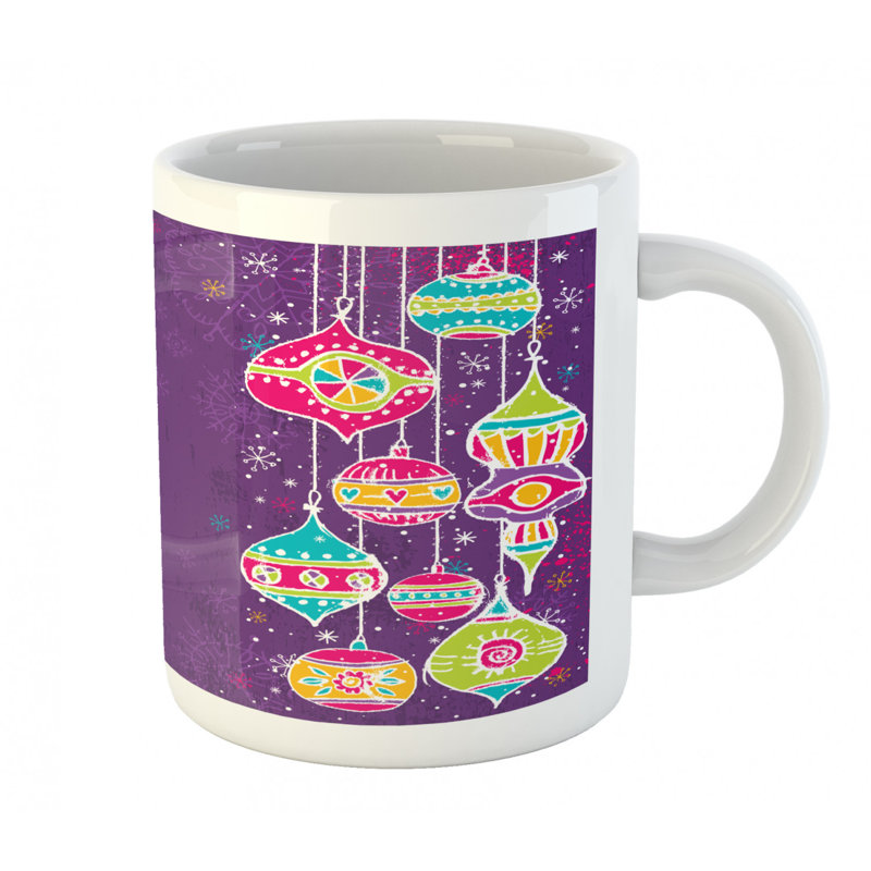 Grande tasse à café childish doodle